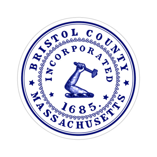 Seal of Bristol County, Massachusetts USA STICKER Vinyl Die-Cut Decal-2 Inch-The Sticker Space