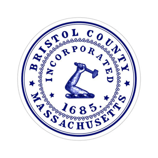 Seal of Bristol County, Massachusetts USA STICKER Vinyl Die-Cut Decal 2 Inch - The Sticker Space