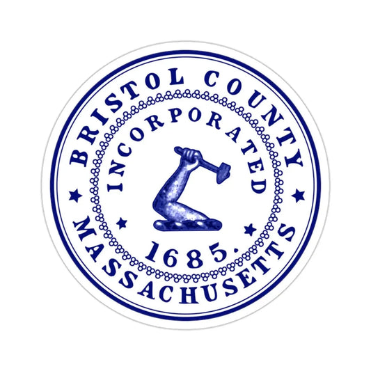 Seal of Bristol County, Massachusetts USA STICKER Vinyl Die-Cut Decal 2 Inch - The Sticker Space