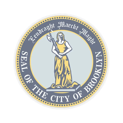 Seal of Brooklyn New York - STICKER Vinyl Kiss-Cut Decal 3 Inch Transparent - The Sticker Space
