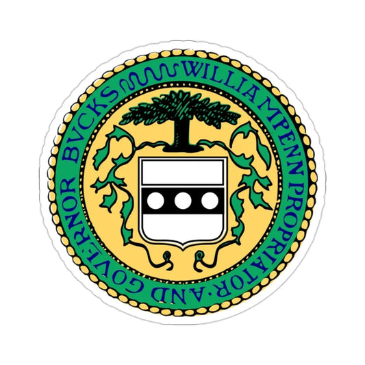 Seal of Bucks County, Pennsylvania USA STICKER Vinyl Die-Cut Decal 2 Inch - The Sticker Space
