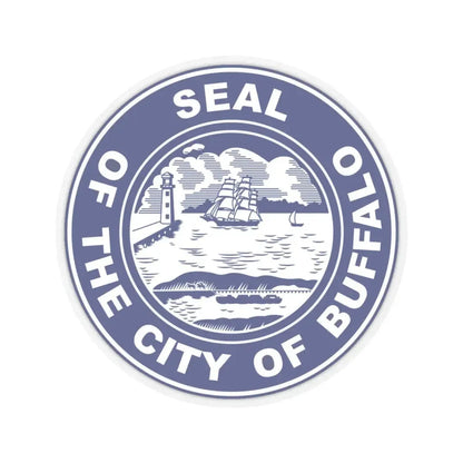 Seal of Buffalo New York - STICKER Vinyl Kiss-Cut Decal 6 Inch Transparent - The Sticker Space