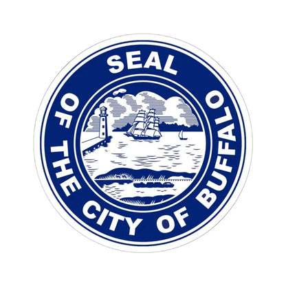 Seal of Buffalo New York - STICKER Vinyl Kiss-Cut Decal 6 Inch White - The Sticker Space