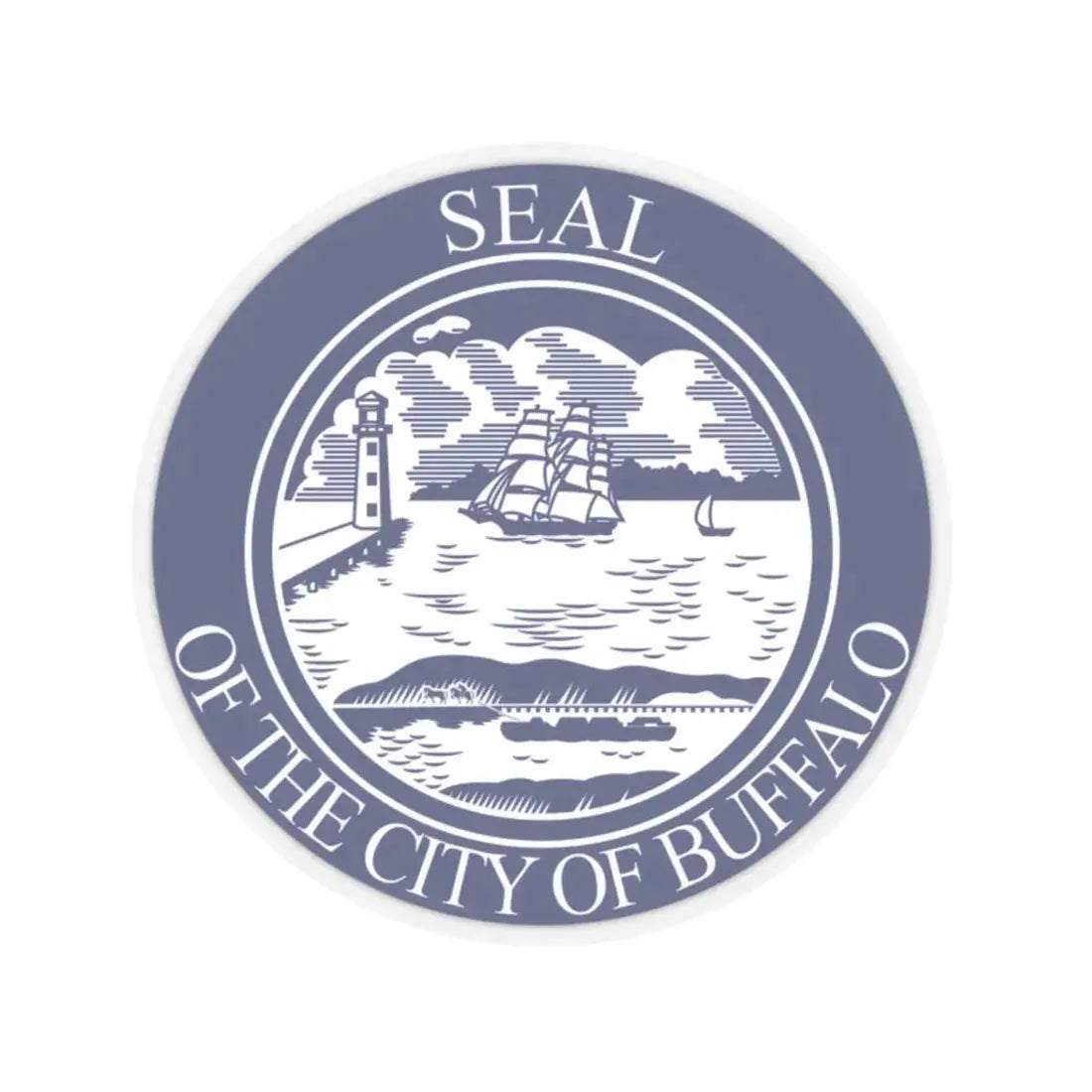 Seal of Buffalo (United States) STICKER Vinyl Kiss-Cut Decal 2 Inch Transparent - The Sticker Space