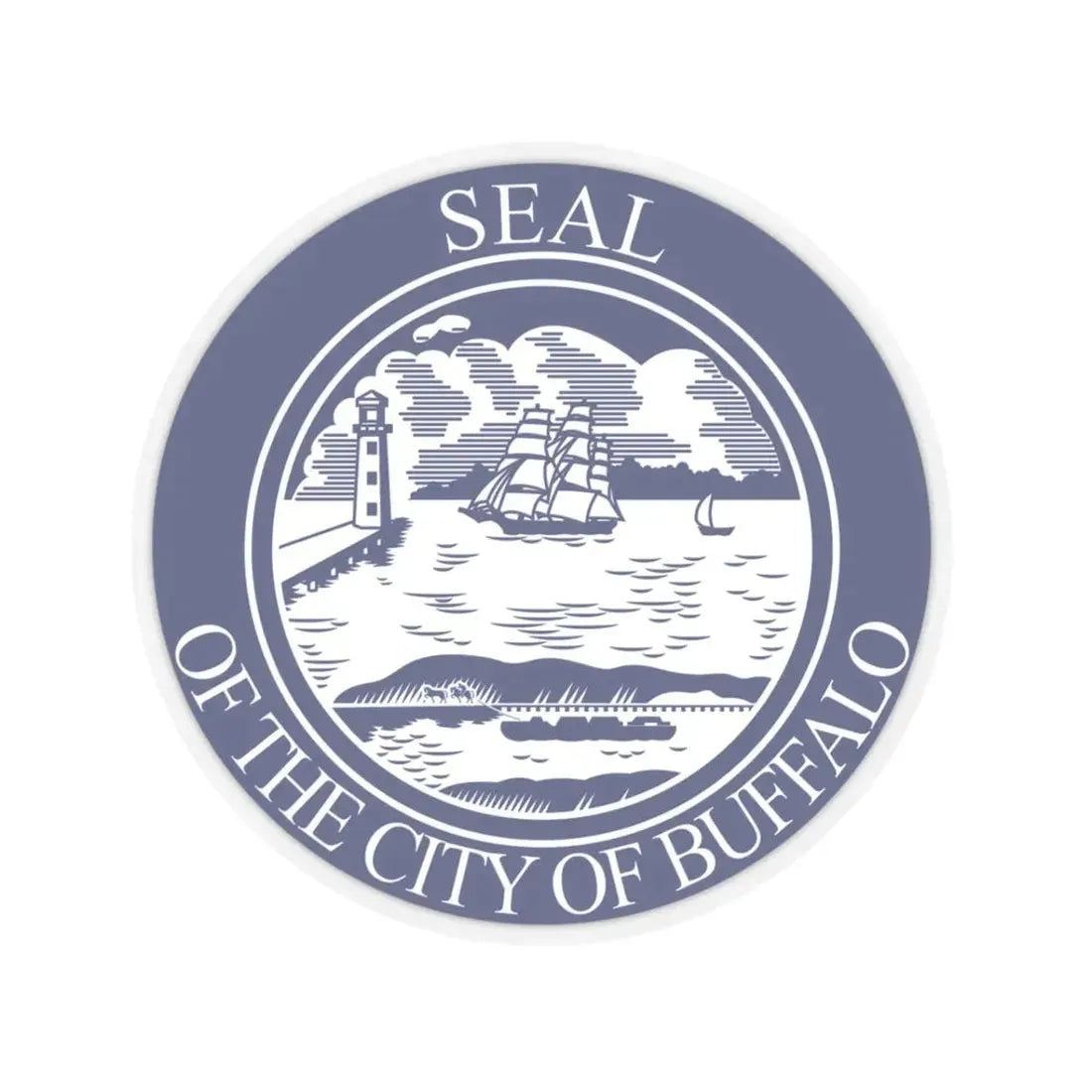 Seal of Buffalo (United States) STICKER Vinyl Kiss-Cut Decal 3 Inch Transparent - The Sticker Space