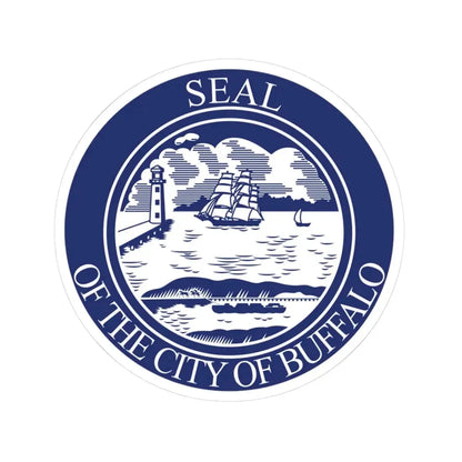 Seal of Buffalo (United States) STICKER Vinyl Kiss-Cut Decal 3 Inch White - The Sticker Space