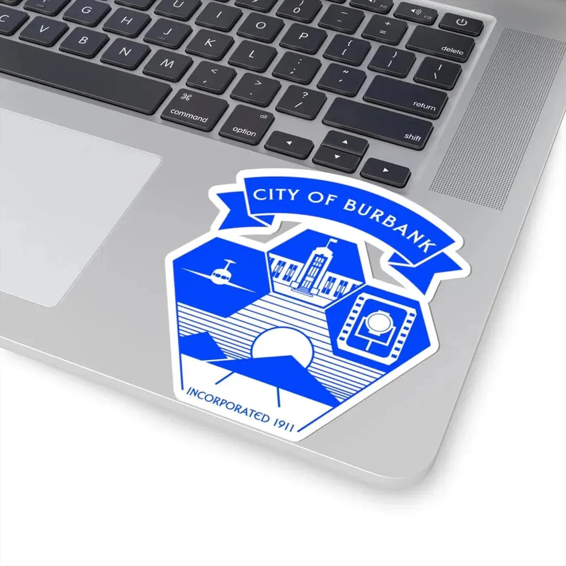 Seal of Burbank California (United States) STICKER Vinyl Kiss-Cut Decal - The Sticker Space