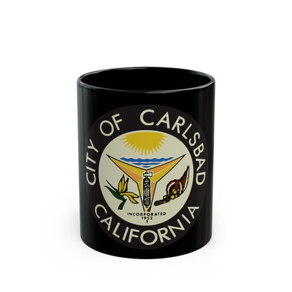 Seal of Carlsbad California - Black Coffee Mug-11oz-The Sticker Space