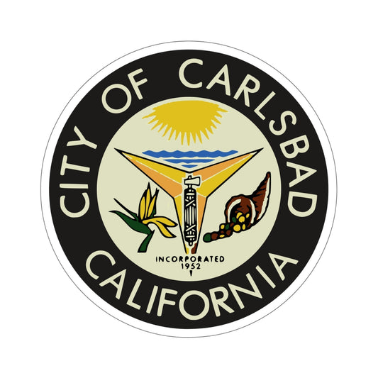 Seal of Carlsbad California USA STICKER Vinyl Die-Cut Decal-6 Inch-The Sticker Space