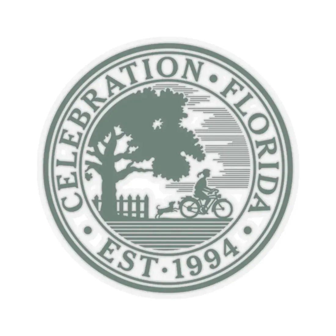 Seal of Celebration Florida (United States) STICKER Vinyl Kiss-Cut Decal 2 Inch Transparent - The Sticker Space