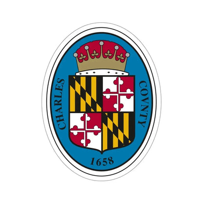 Seal of Charles County, Maryland USA STICKER Vinyl Die-Cut Decal 5 Inch - The Sticker Space