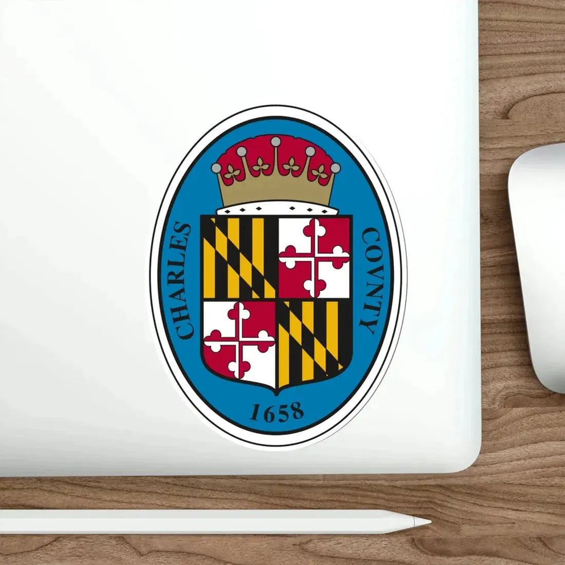 Seal of Charles County, Maryland USA STICKER Vinyl Die-Cut Decal - The Sticker Space