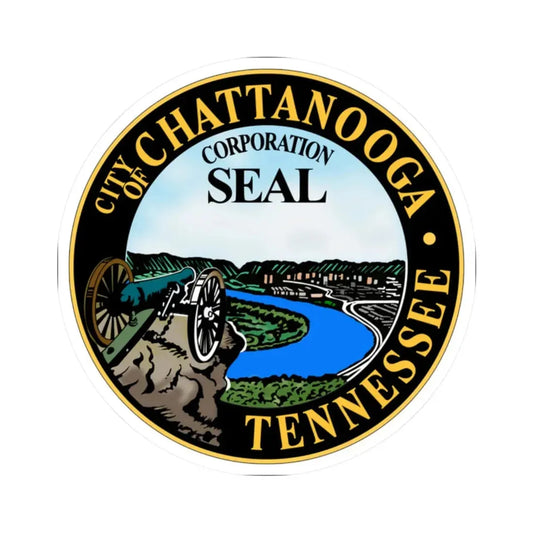 Seal of Chattanooga Tennessee - STICKER Vinyl Kiss-Cut Decal 2 Inch White - The Sticker Space