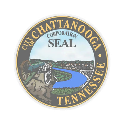 Seal of Chattanooga Tennessee - STICKER Vinyl Kiss-Cut Decal 6 Inch Transparent - The Sticker Space