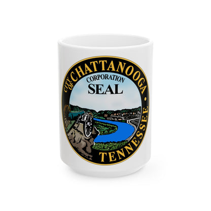 Seal of Chattanooga Tennessee - White Coffee Mug-15oz-The Sticker Space