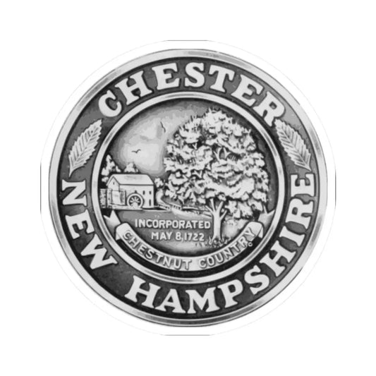 Seal of Chester New Hampshire (United States) STICKER Vinyl Kiss-Cut Decal 2 Inch White - The Sticker Space