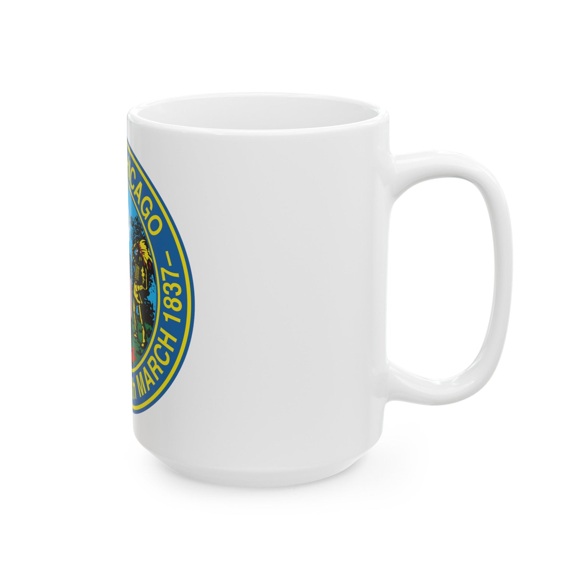 Seal of Chicago Illinois - White Coffee Mug-The Sticker Space