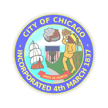 Seal of Chicago (United States) STICKER Vinyl Kiss-Cut Decal 3 Inch Transparent - The Sticker Space