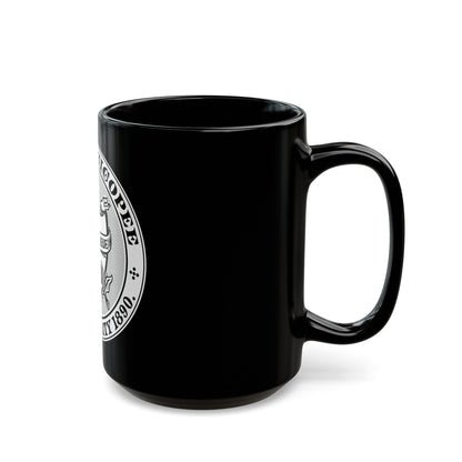 Seal of Chicopee Massachusetts - Black Coffee Mug-The Sticker Space