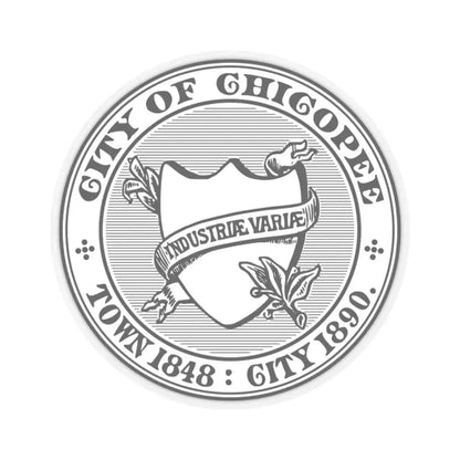 Seal of Chicopee Massachusetts (United States) STICKER Vinyl Kiss-Cut Decal 2 Inch Transparent - The Sticker Space