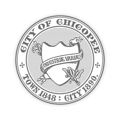 Seal of Chicopee Massachusetts (United States) STICKER Vinyl Kiss-Cut Decal 3 Inch Transparent - The Sticker Space