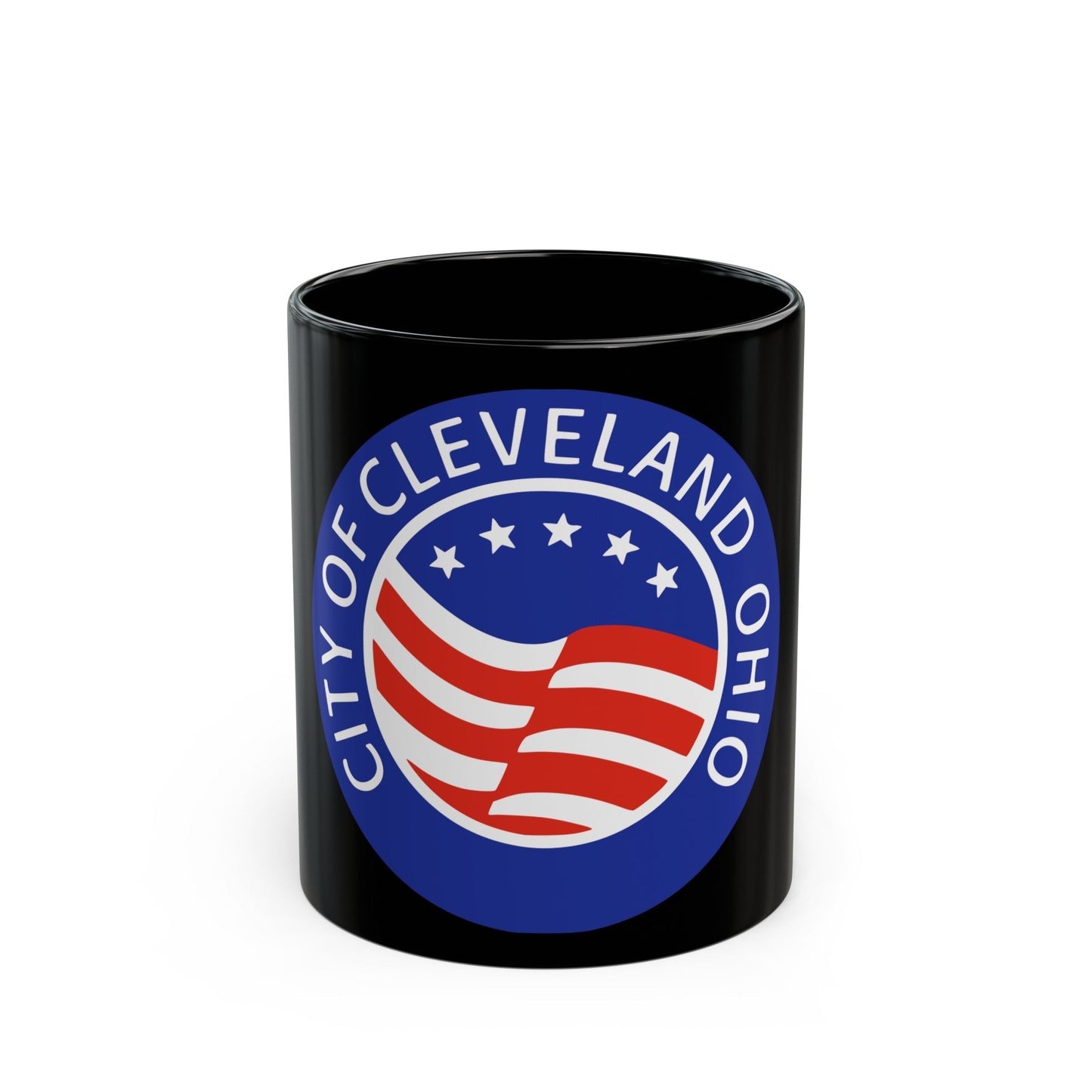 Seal of Cleveland Ohio - Black Coffee Mug-11oz-The Sticker Space