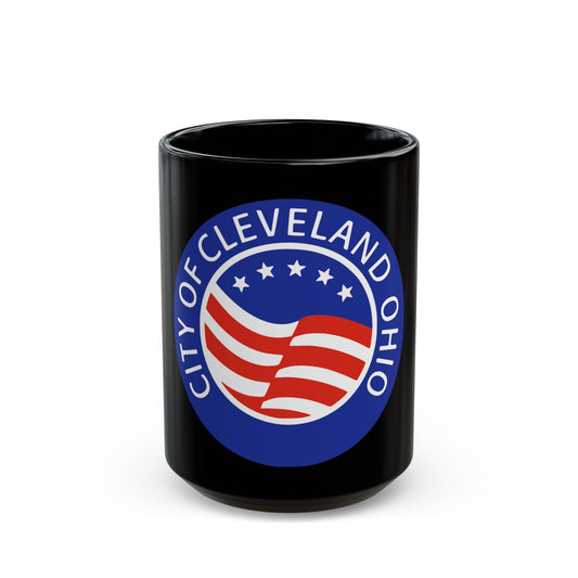 Seal of Cleveland Ohio - Black Coffee Mug-15oz-The Sticker Space