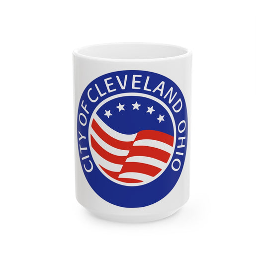 Seal of Cleveland Ohio - White Coffee Mug-15oz-The Sticker Space