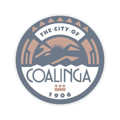 Seal of Coalinga California (United States) STICKER Vinyl Kiss-Cut Decal 2 Inch Transparent - The Sticker Space