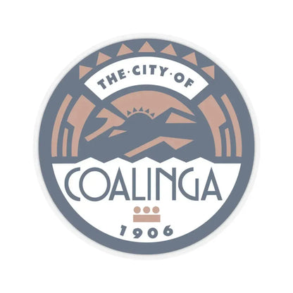 Seal of Coalinga California (United States) STICKER Vinyl Kiss-Cut Decal 3 Inch Transparent - The Sticker Space