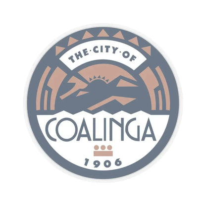 Seal of Coalinga California (United States) STICKER Vinyl Kiss-Cut Decal 4 Inch Transparent - The Sticker Space