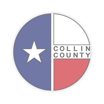 Seal of Collin County Texas (United States) STICKER Vinyl Kiss-Cut Decal 4 Inch Transparent - The Sticker Space