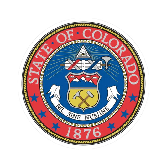 Seal of Colorado (United States) STICKER Vinyl Kiss-Cut Decal 2 Inch White - The Sticker Space