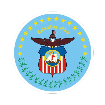 Seal of Columbus Ohio - STICKER Vinyl Kiss-Cut Decal 2 Inch White - The Sticker Space