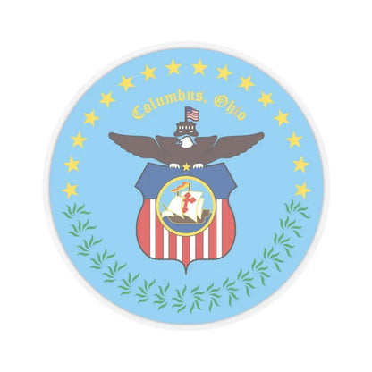 Seal of Columbus Ohio - STICKER Vinyl Kiss-Cut Decal 3 Inch Transparent - The Sticker Space