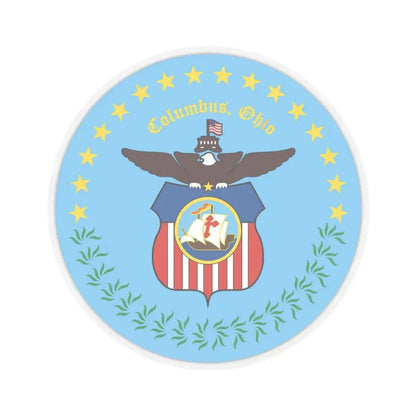 Seal of Columbus Ohio - STICKER Vinyl Kiss-Cut Decal 6 Inch Transparent - The Sticker Space