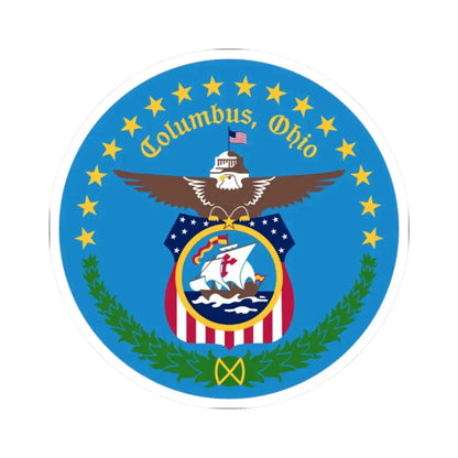 Seal of Columbus Ohio (United States) STICKER Vinyl Kiss-Cut Decal 2 Inch White - The Sticker Space