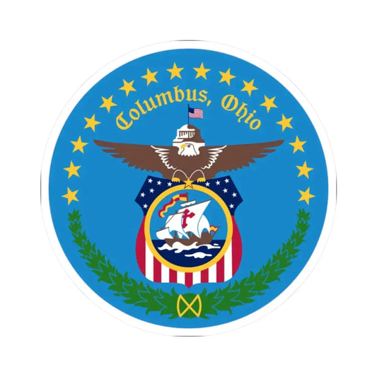 Seal of Columbus Ohio (United States) STICKER Vinyl Kiss-Cut Decal 2 Inch White - The Sticker Space