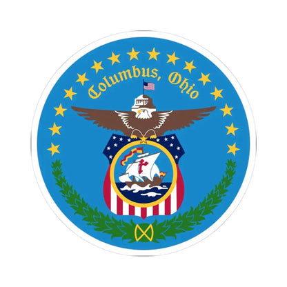 Seal of Columbus Ohio (United States) STICKER Vinyl Kiss-Cut Decal 3 Inch White - The Sticker Space