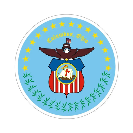 Seal of Columbus Ohio USA STICKER Vinyl Die-Cut Decal 6 Inch - The Sticker Space