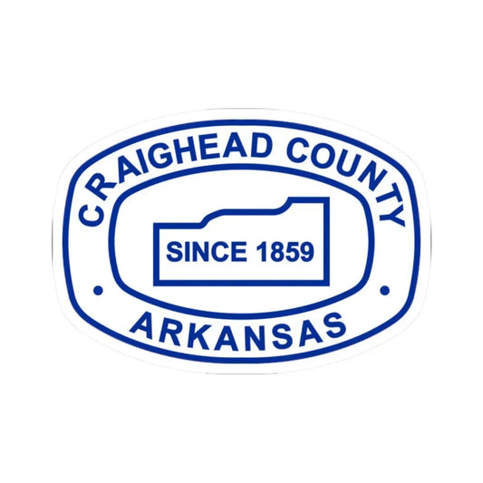 Seal of Craighead County Arkansas (United States) STICKER Vinyl Kiss-Cut Decal 2 Inch White - The Sticker Space