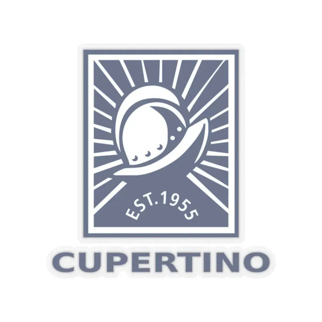 Seal of Cupertino California (United States) STICKER Vinyl Kiss-Cut Decal 2 Inch Transparent - The Sticker Space