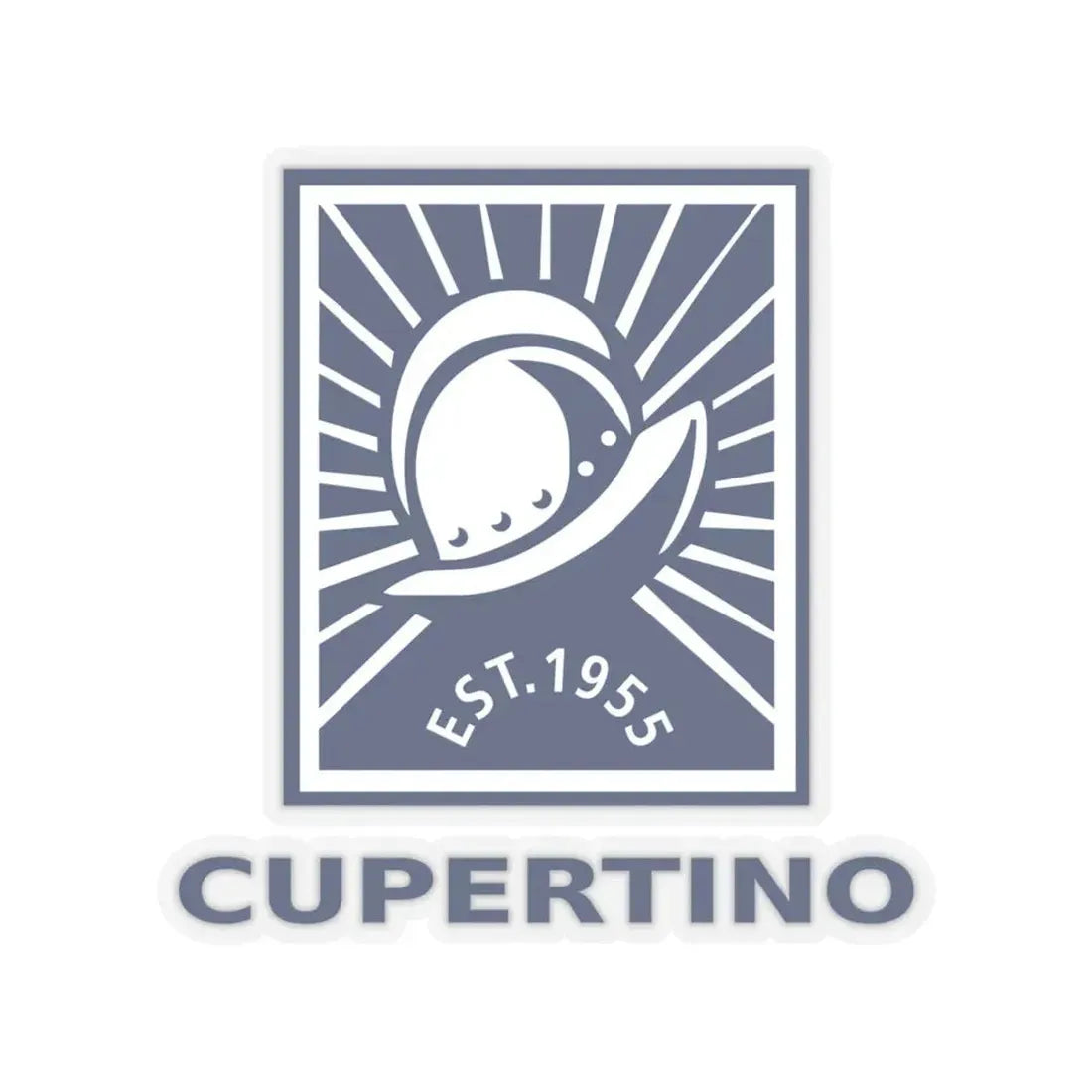 Seal of Cupertino California (United States) STICKER Vinyl Kiss-Cut Decal 4 Inch Transparent - The Sticker Space