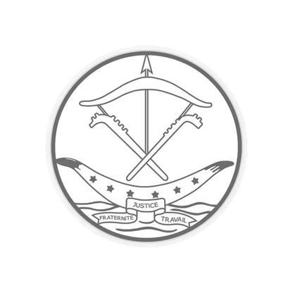 Seal of Dahomey - STICKER Vinyl Kiss-Cut Decal 3 Inch Transparent - The Sticker Space