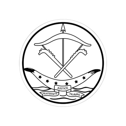 Seal of Dahomey - STICKER Vinyl Kiss-Cut Decal 6 Inch White - The Sticker Space