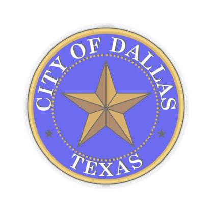 Seal of Dallas - STICKER Vinyl Kiss-Cut Decal 2 Inch Transparent - The Sticker Space