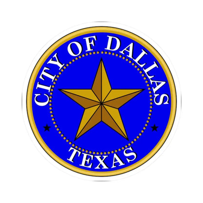 Seal of Dallas - STICKER Vinyl Kiss-Cut Decal 2 Inch White - The Sticker Space