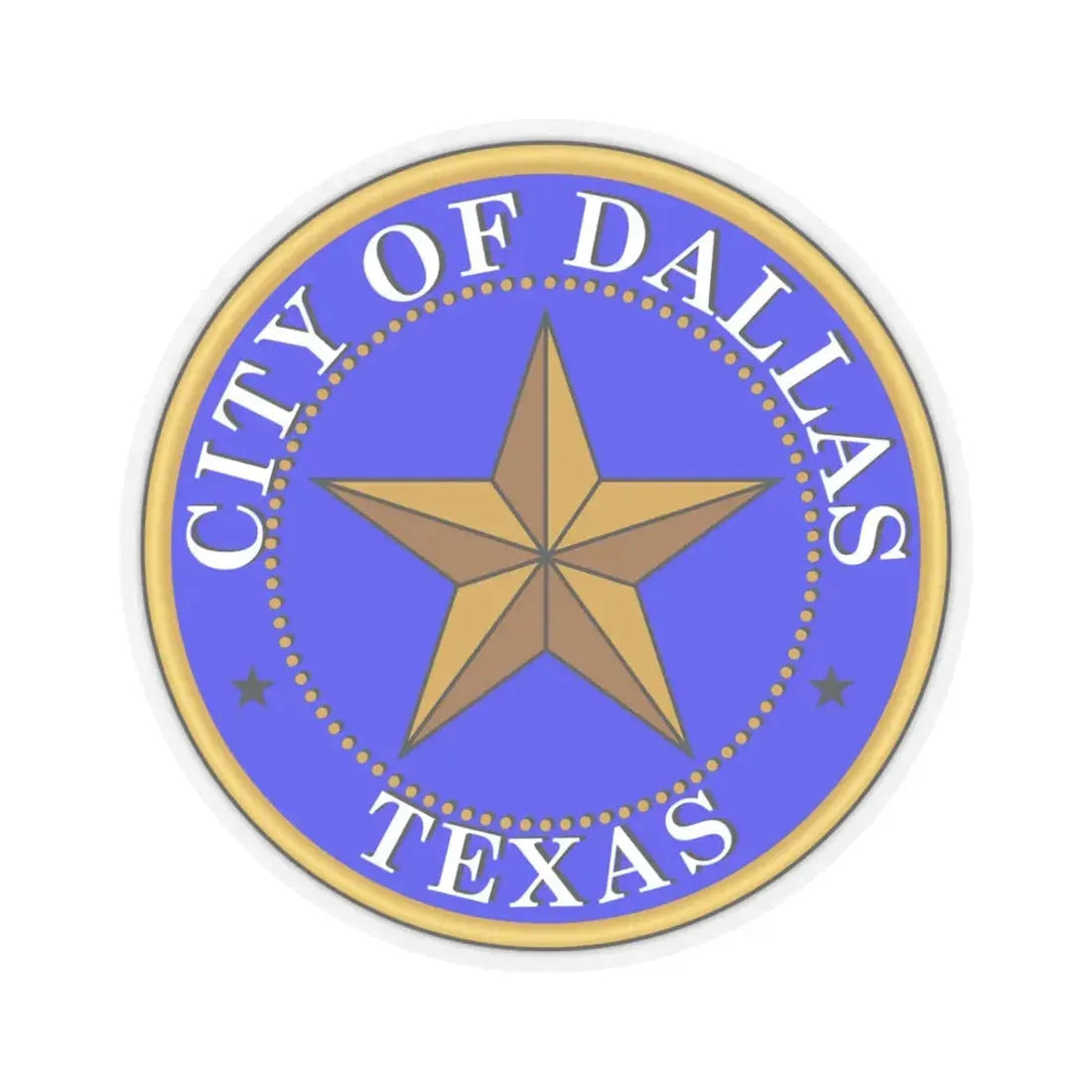 Seal of Dallas - STICKER Vinyl Kiss-Cut Decal 3 Inch Transparent - The Sticker Space