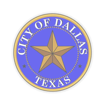 Seal of Dallas - STICKER Vinyl Kiss-Cut Decal 3 Inch Transparent - The Sticker Space