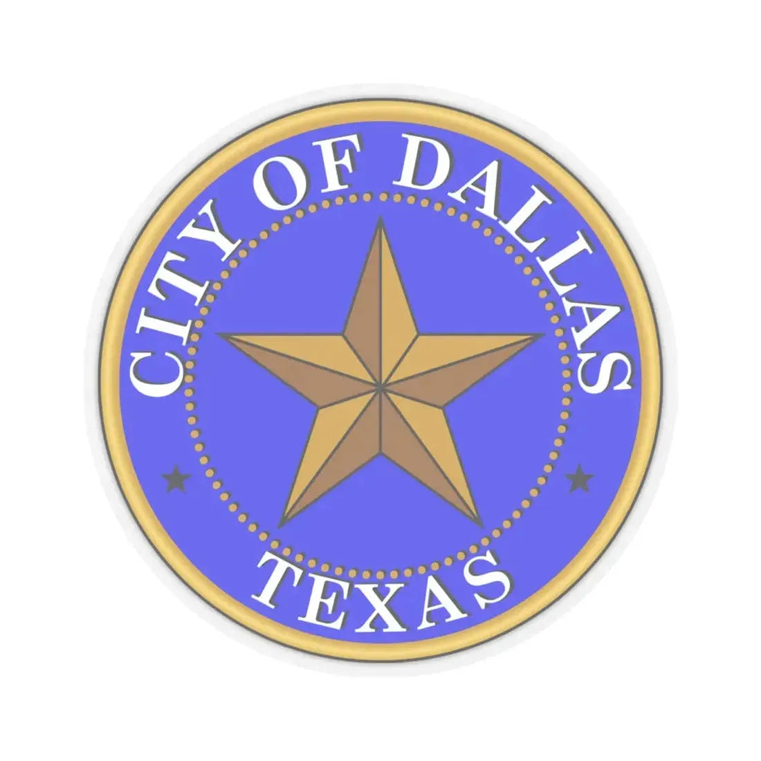 Seal of Dallas - STICKER Vinyl Kiss-Cut Decal 4 Inch Transparent - The Sticker Space